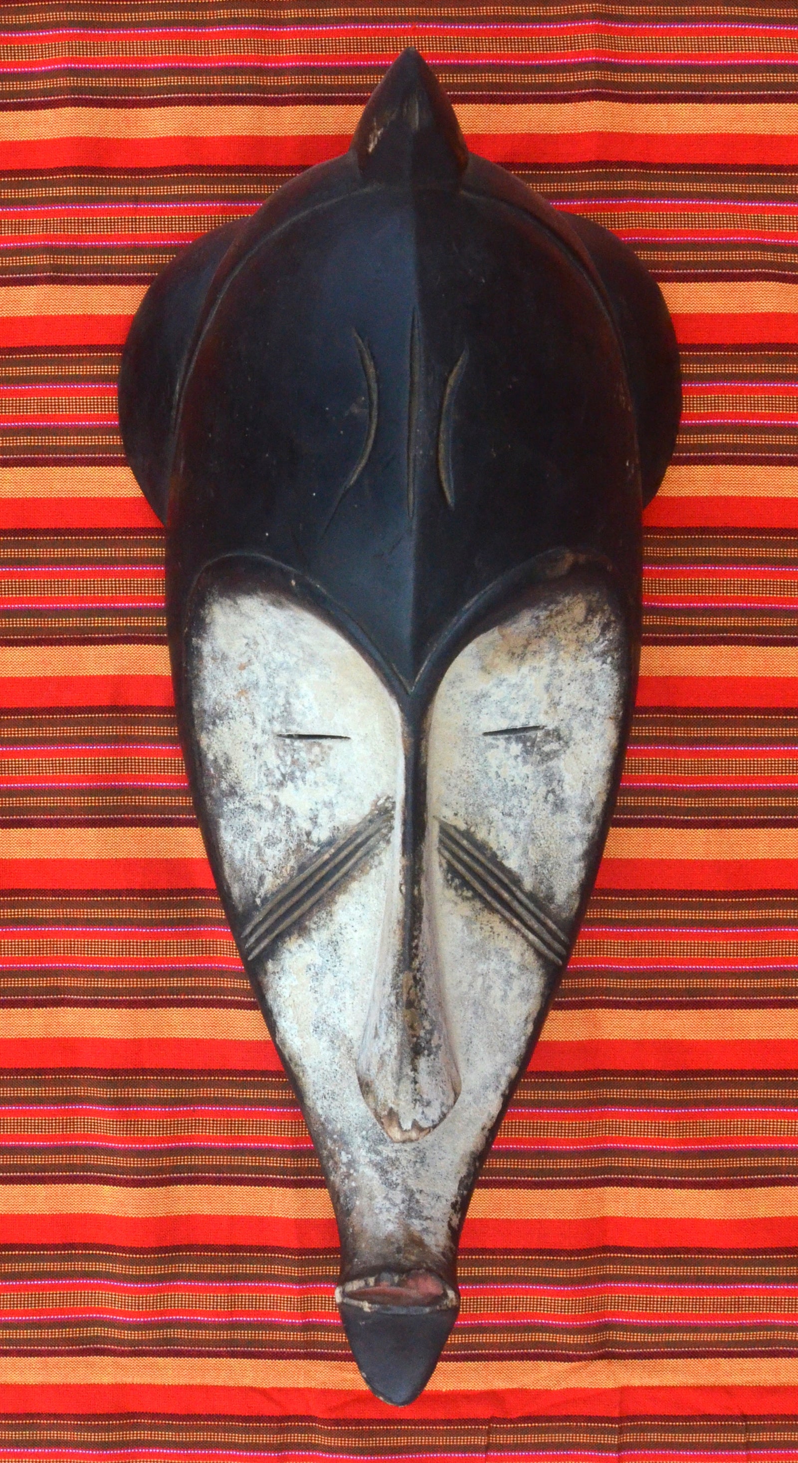 White Fang mask with black head and tupee