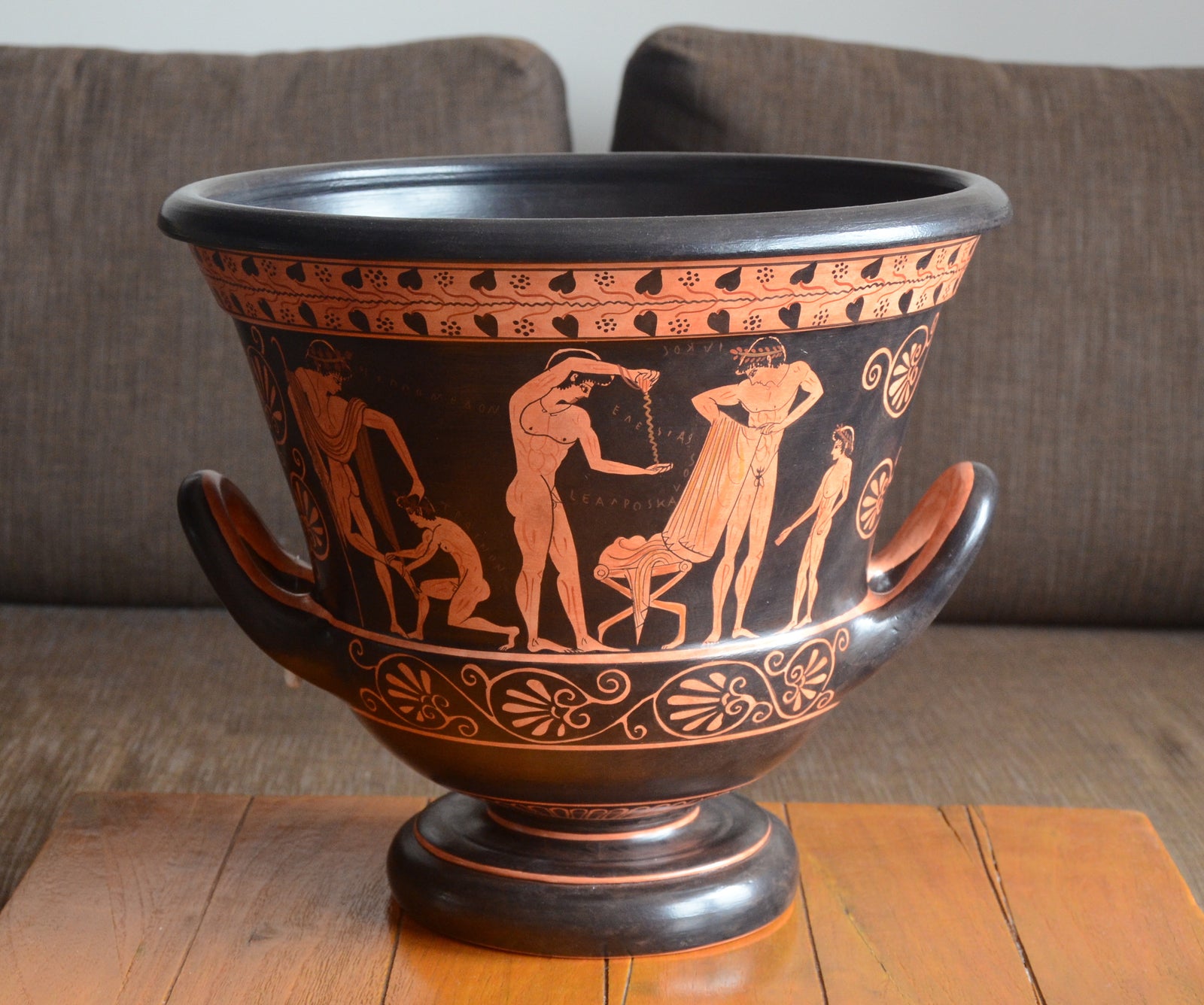Ancient Greece cratera reproduction, Red Figures Style