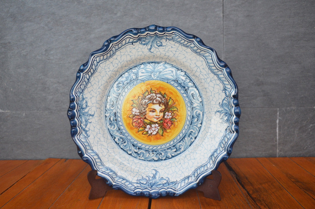 Plate With Child From Puente Del Arzobispo, Spain